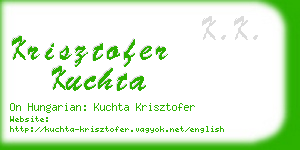 krisztofer kuchta business card